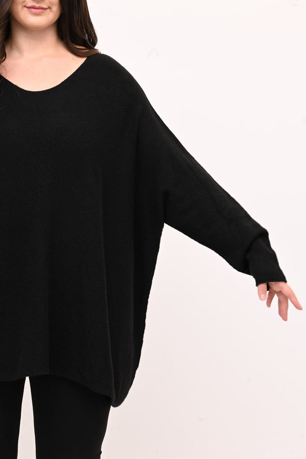 Pull scatoletta calda viscosa - Nero