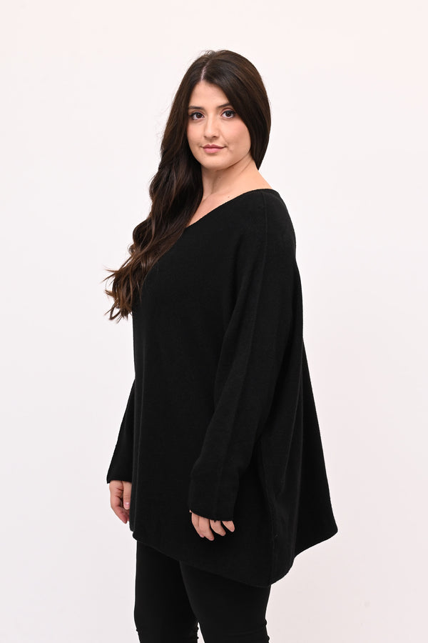 Pull scatoletta calda viscosa - Nero