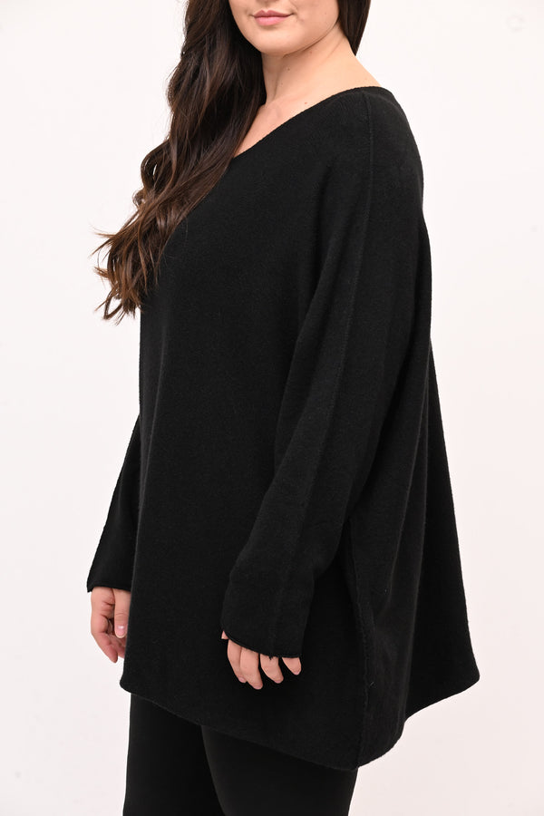 Pull scatoletta calda viscosa - Nero