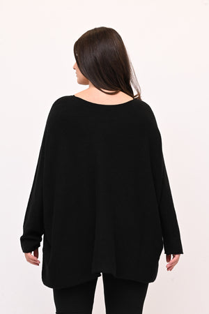 Pull scatoletta calda viscosa - Nero