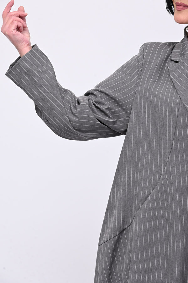 Completo over gessato doppio petto - Grigio