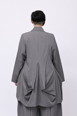 Completo over gessato doppio petto - Grigio