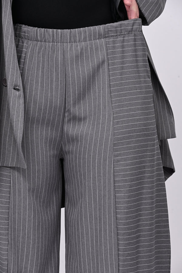 Completo over gessato doppio petto - Grigio