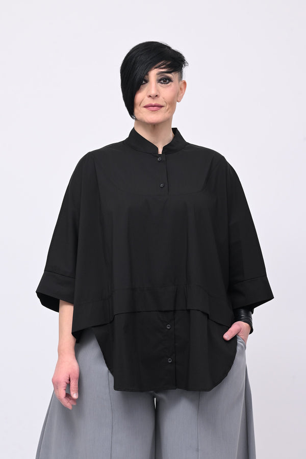 Camicia coreana kimono - Nero