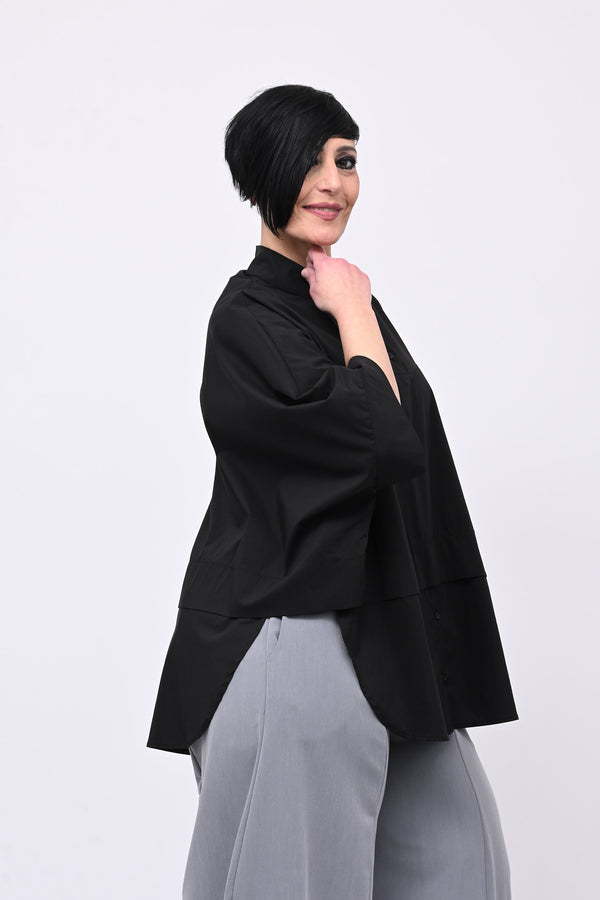 Camicia coreana kimono - Nero