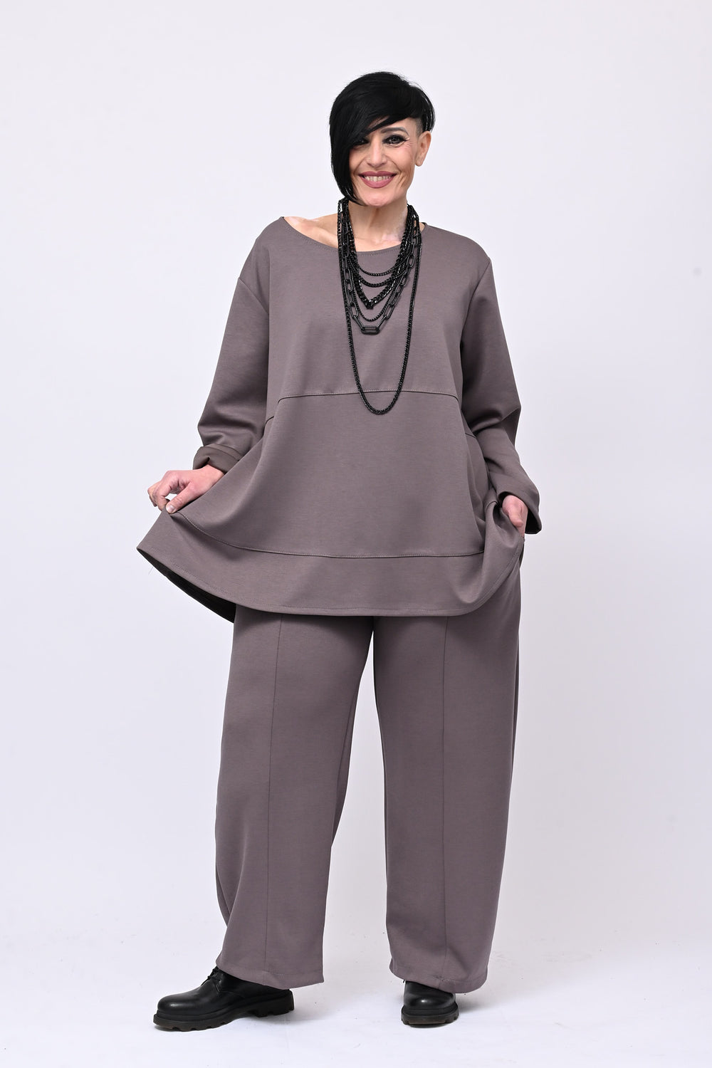 Completo neoprene cuciture - Fango