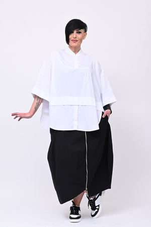 Camicia coreana kimono - Bianco