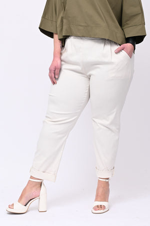 Pantalone bengalina over - Vaniglia