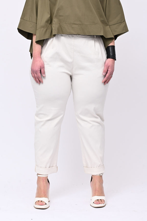 Pantalone bengalina over - Vaniglia