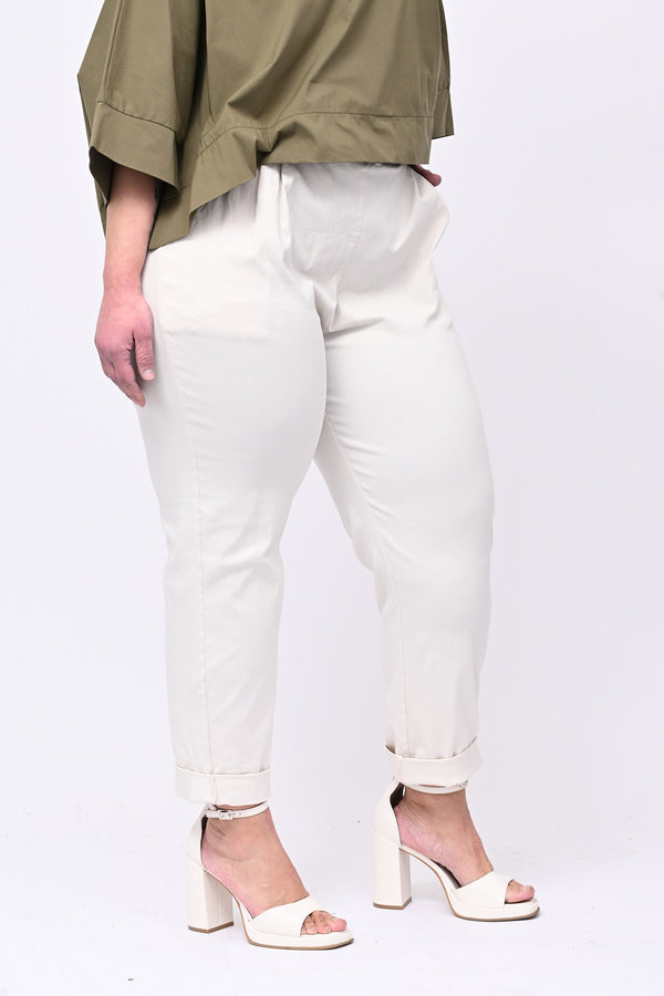 Pantalone bengalina over - Vaniglia