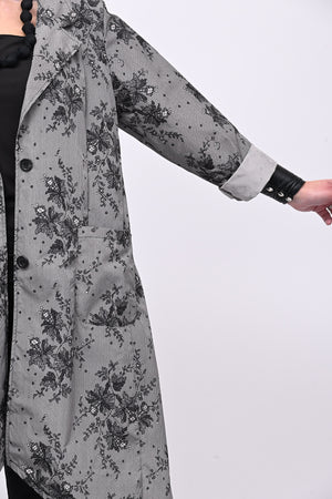 Spolverino incerato fiori - Beige