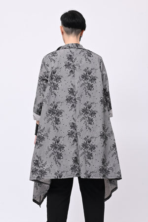 Spolverino incerato fiori - Beige