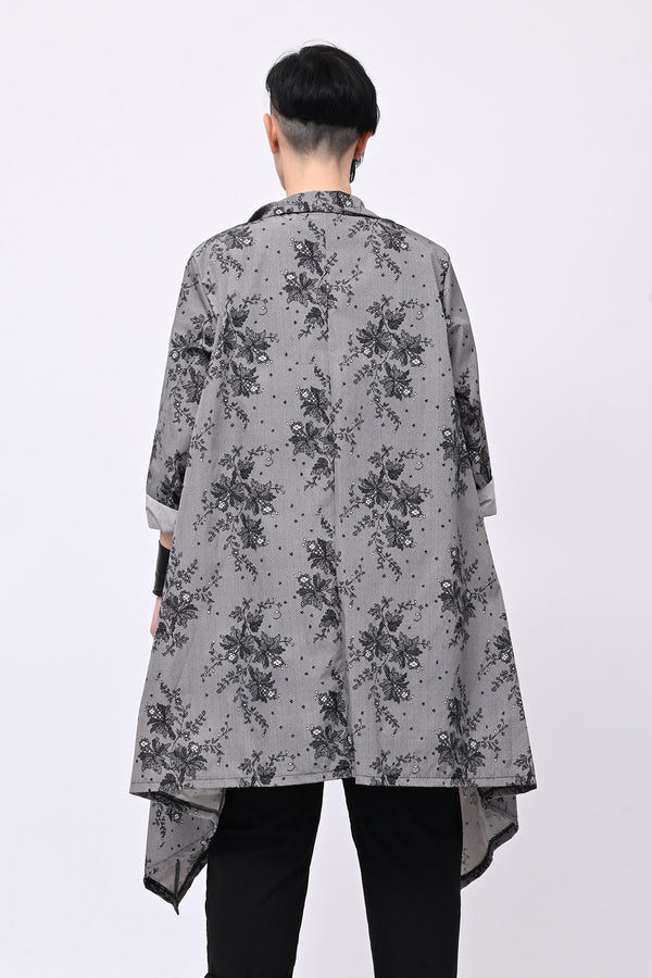 Spolverino incerato fiori - Beige