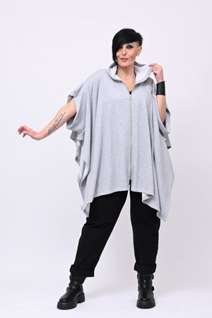 Maxifelpa over cappuccio - Grigio