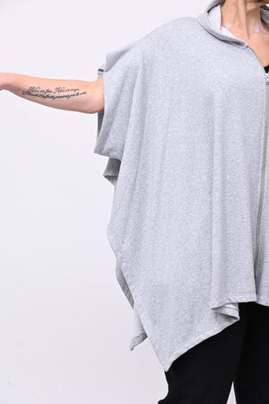 Maxifelpa over cappuccio - Grigio