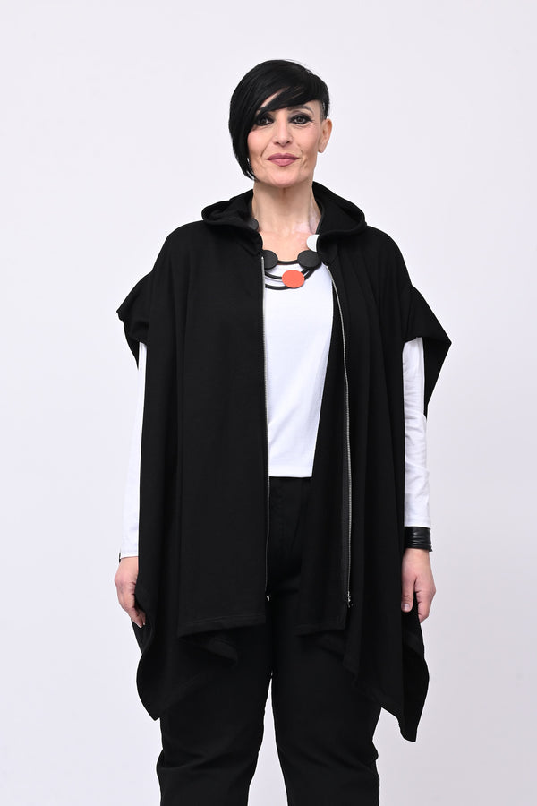 Maxifelpa over cappuccio - Nero