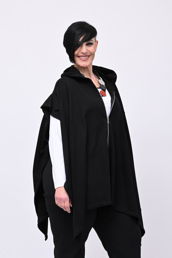 Maxifelpa over cappuccio - Nero