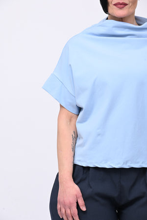 Maglia scollo cratere - Cielo