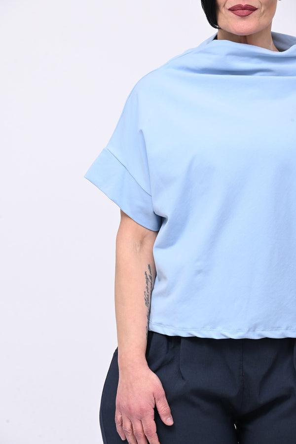 Maglia scollo cratere - Cielo