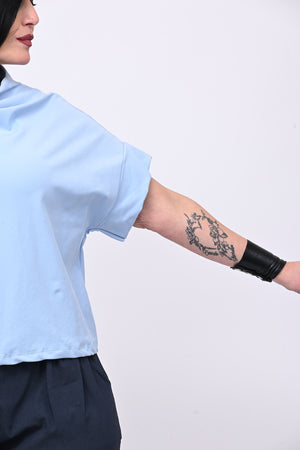 Maglia scollo cratere - Cielo