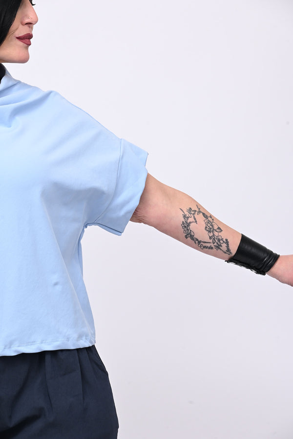 Maglia scollo cratere - Cielo