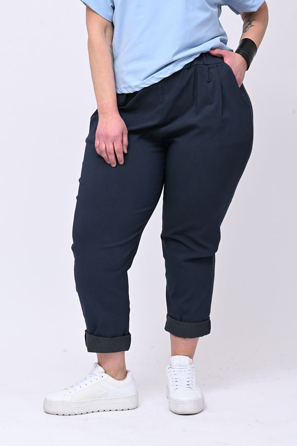Pantalone bengalina over - Blu