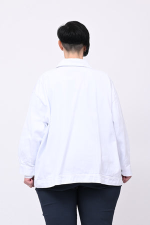 Giacca jeans over - Bianco