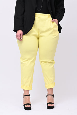 Pantalone bengalina over - Giallo