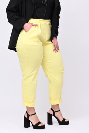 Pantalone bengalina over - Giallo