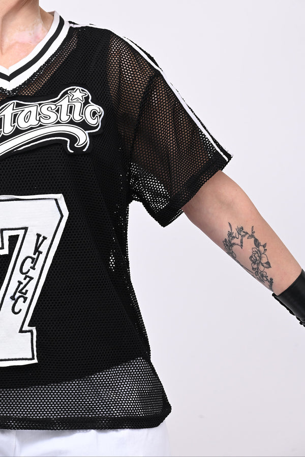 Maglia rete baseball - Nero