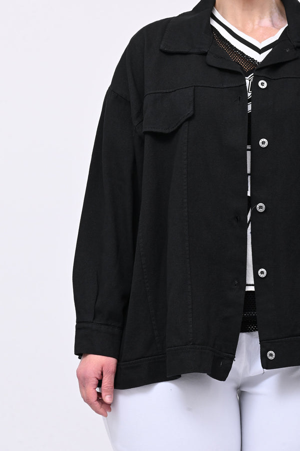 Giacca jeans over - Nero