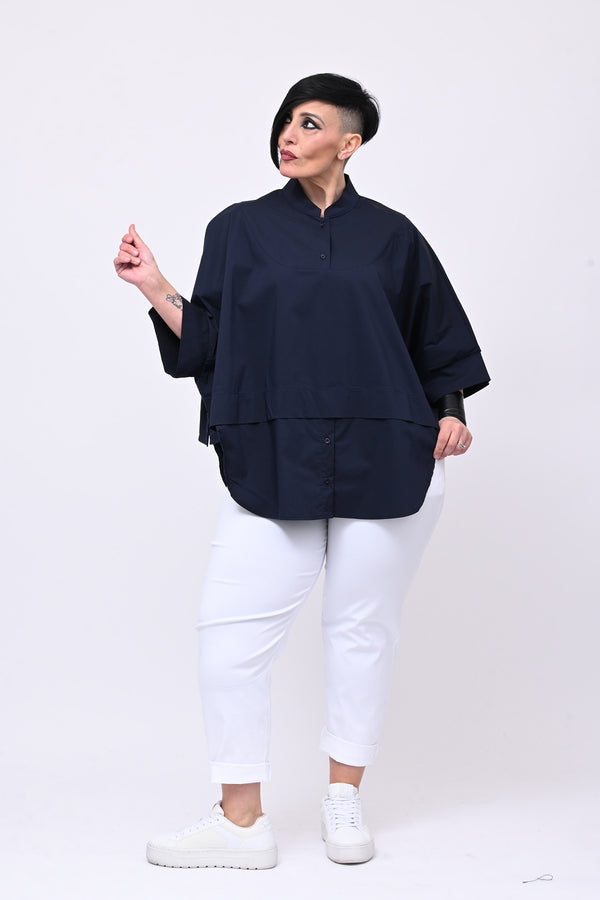 Camicia coreana kimono - Blu