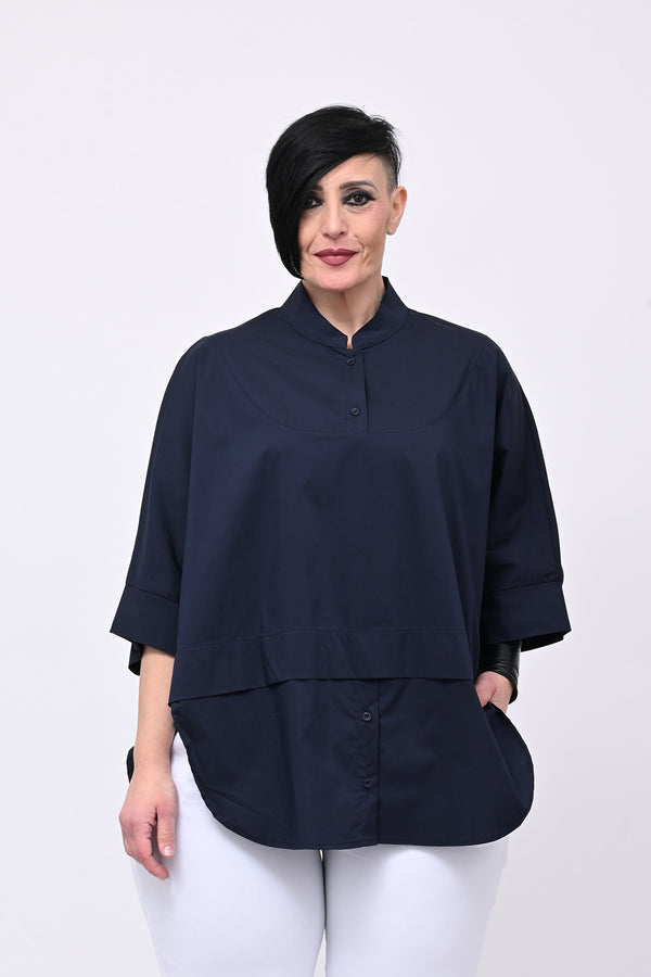 Camicia coreana kimono - Blu