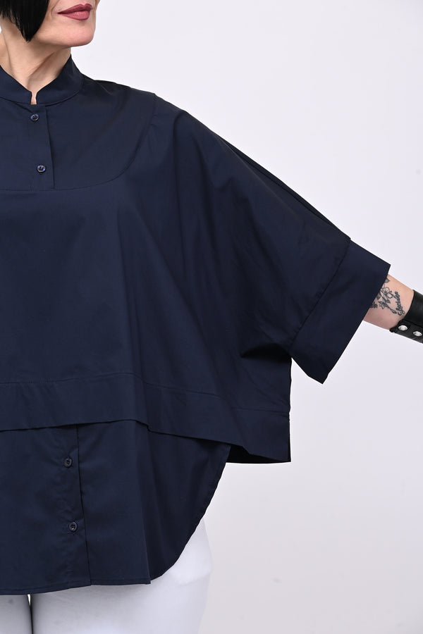 Camicia coreana kimono - Blu