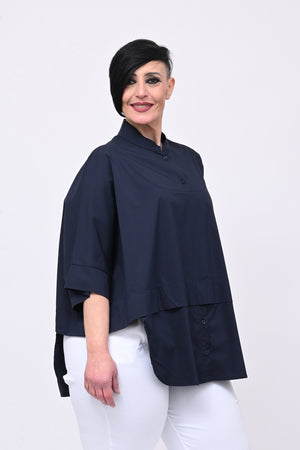 Camicia coreana kimono - Blu