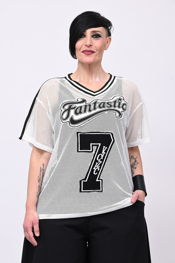 Maglia rete baseball - Bianco