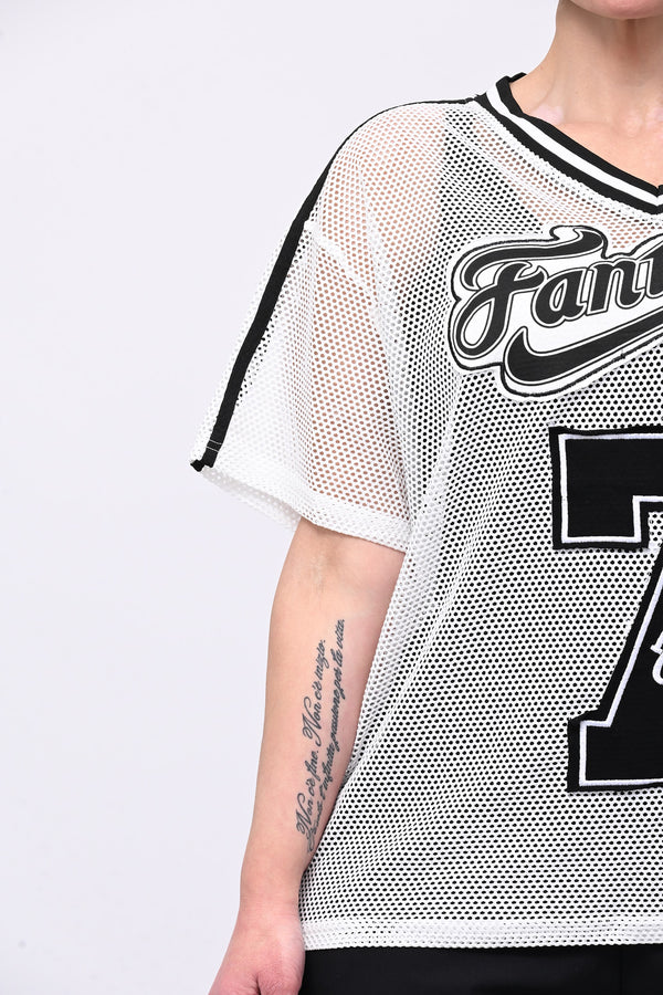 Maglia rete baseball - Bianco