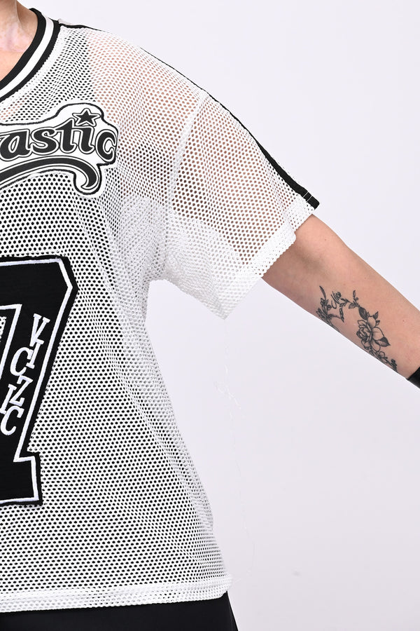 Maglia rete baseball - Bianco