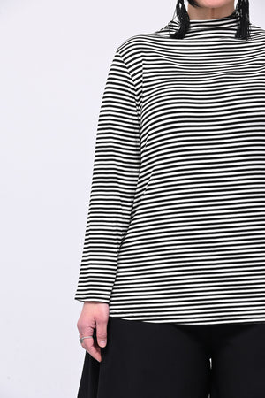 Maglia lupetto righe - Nero