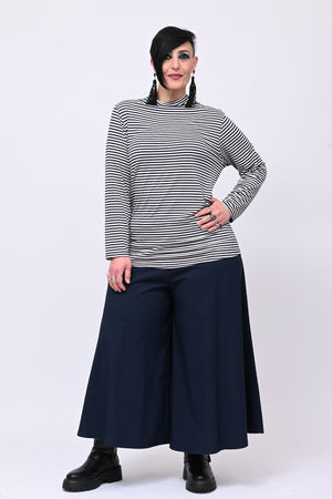 Maglia lupetto righe - Blu