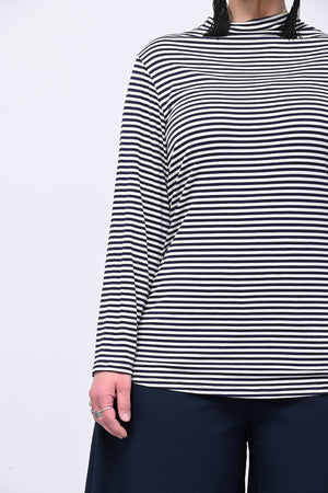 Maglia lupetto righe - Blu