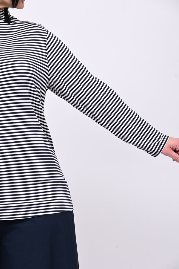 Maglia lupetto righe - Blu