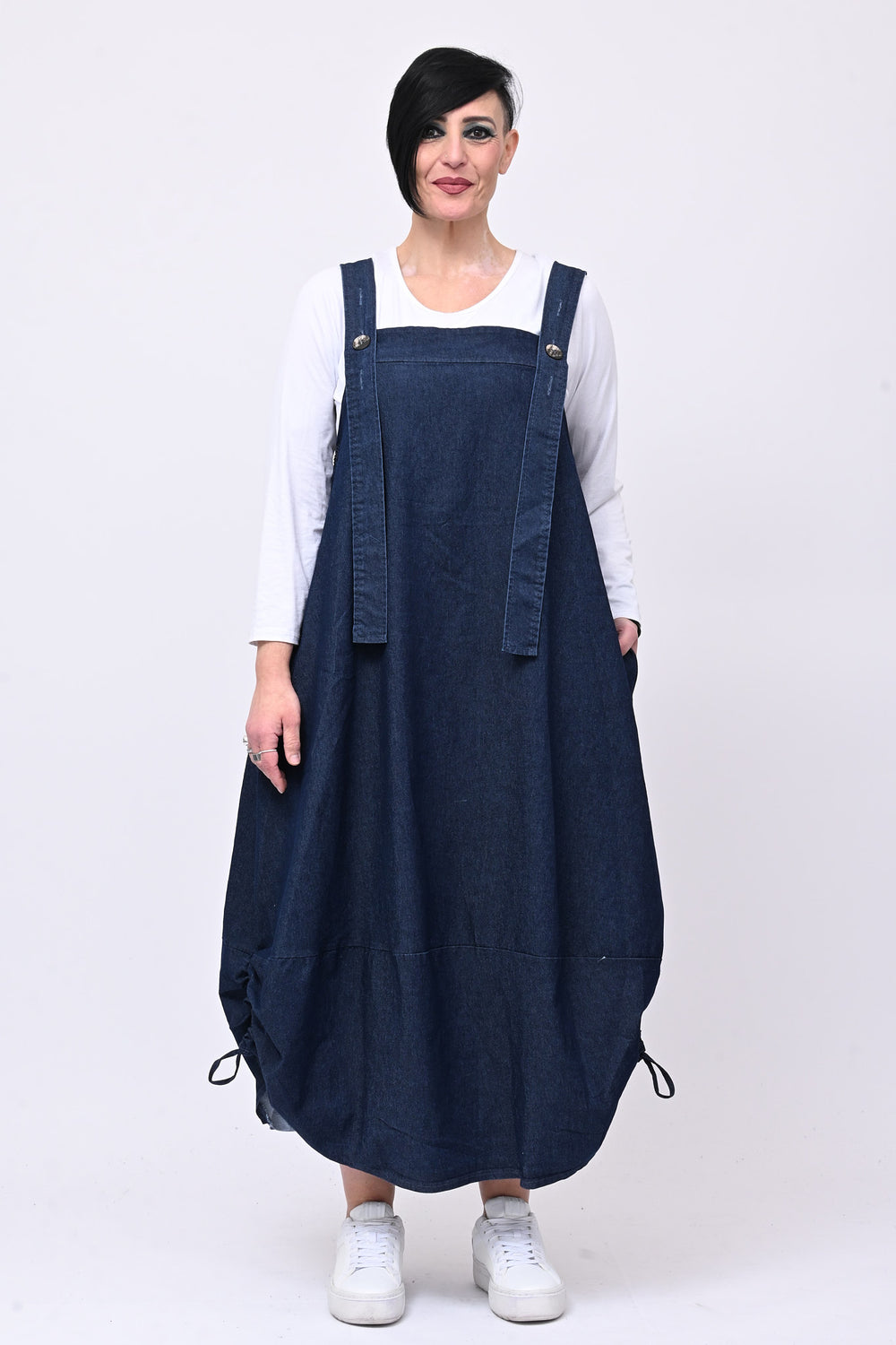 Scamiciata lacci jeans - Jeans scuro