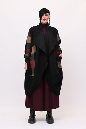 Cappotto tartan lana cotta - Vino