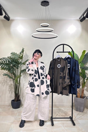 Giacca felpa bolle - Moro