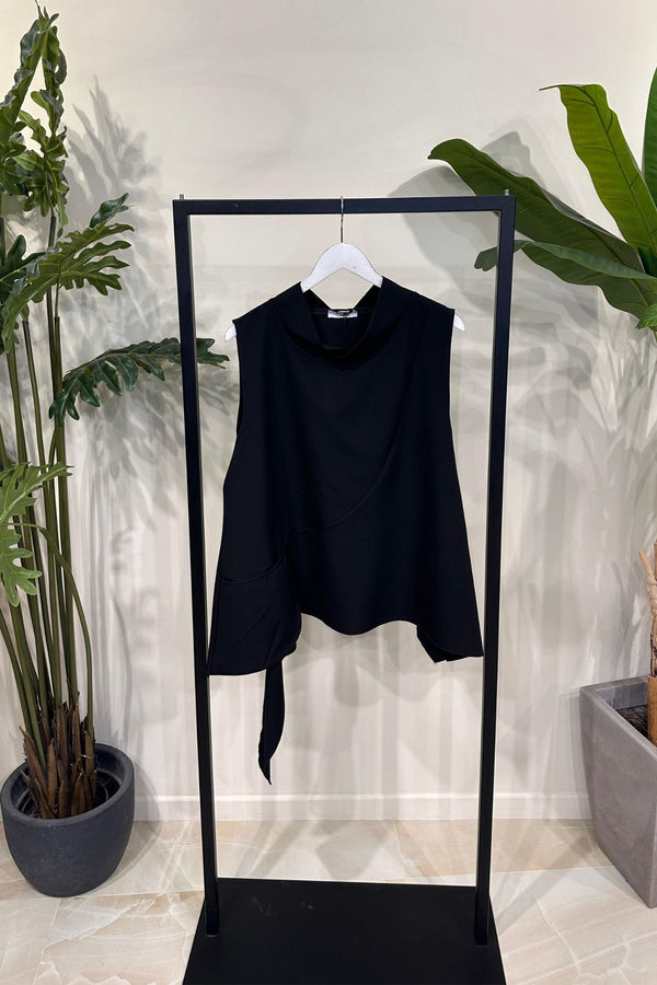 Gilet tasca punta - Nero