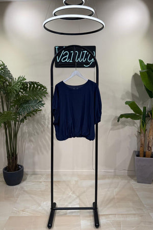 Blusa garza palloncino - Blu