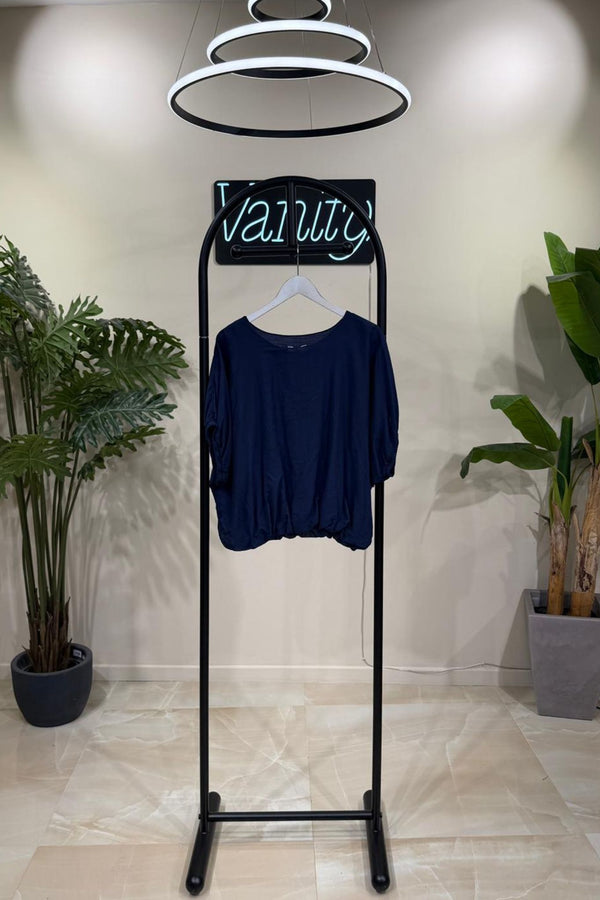 Blusa garza palloncino - Blu