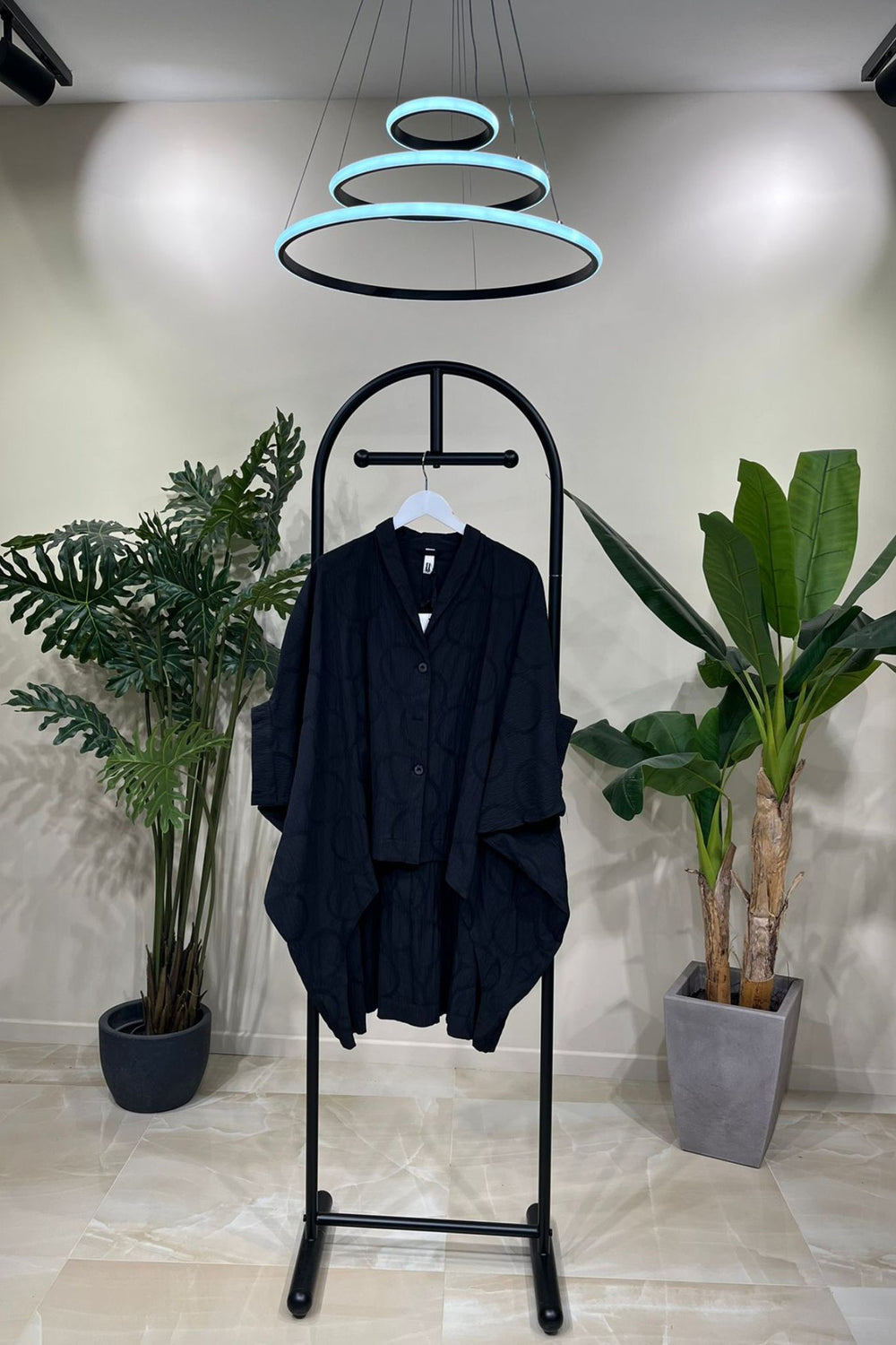 Cappotto cerchi maxi coda - Nero