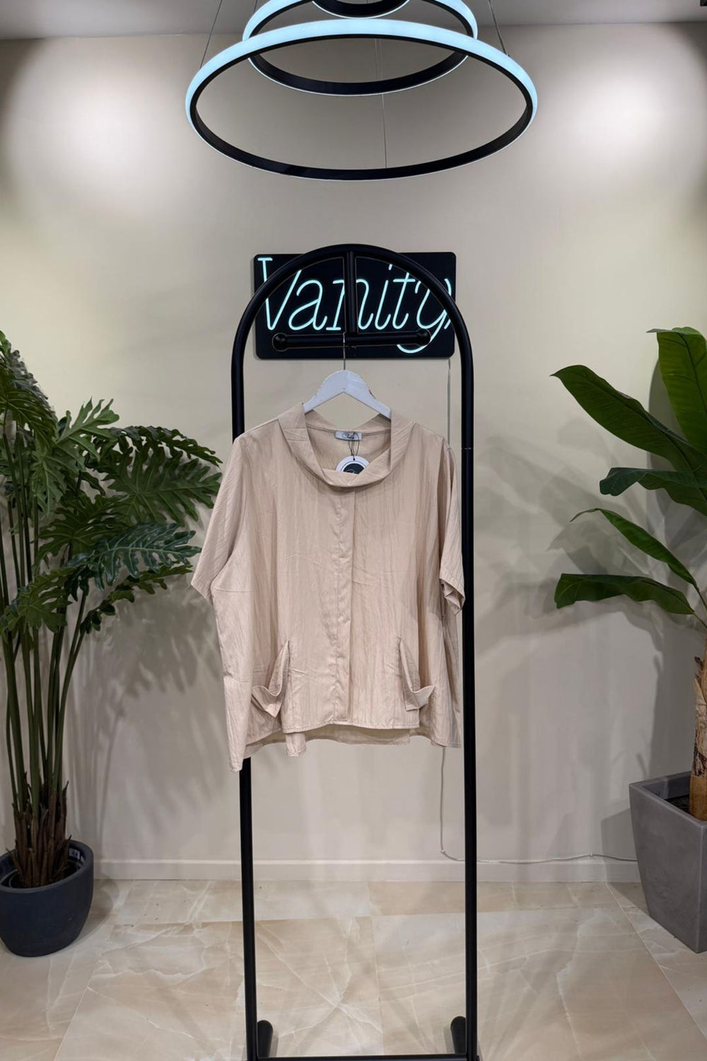 Blusa tasche risvolto - Burro